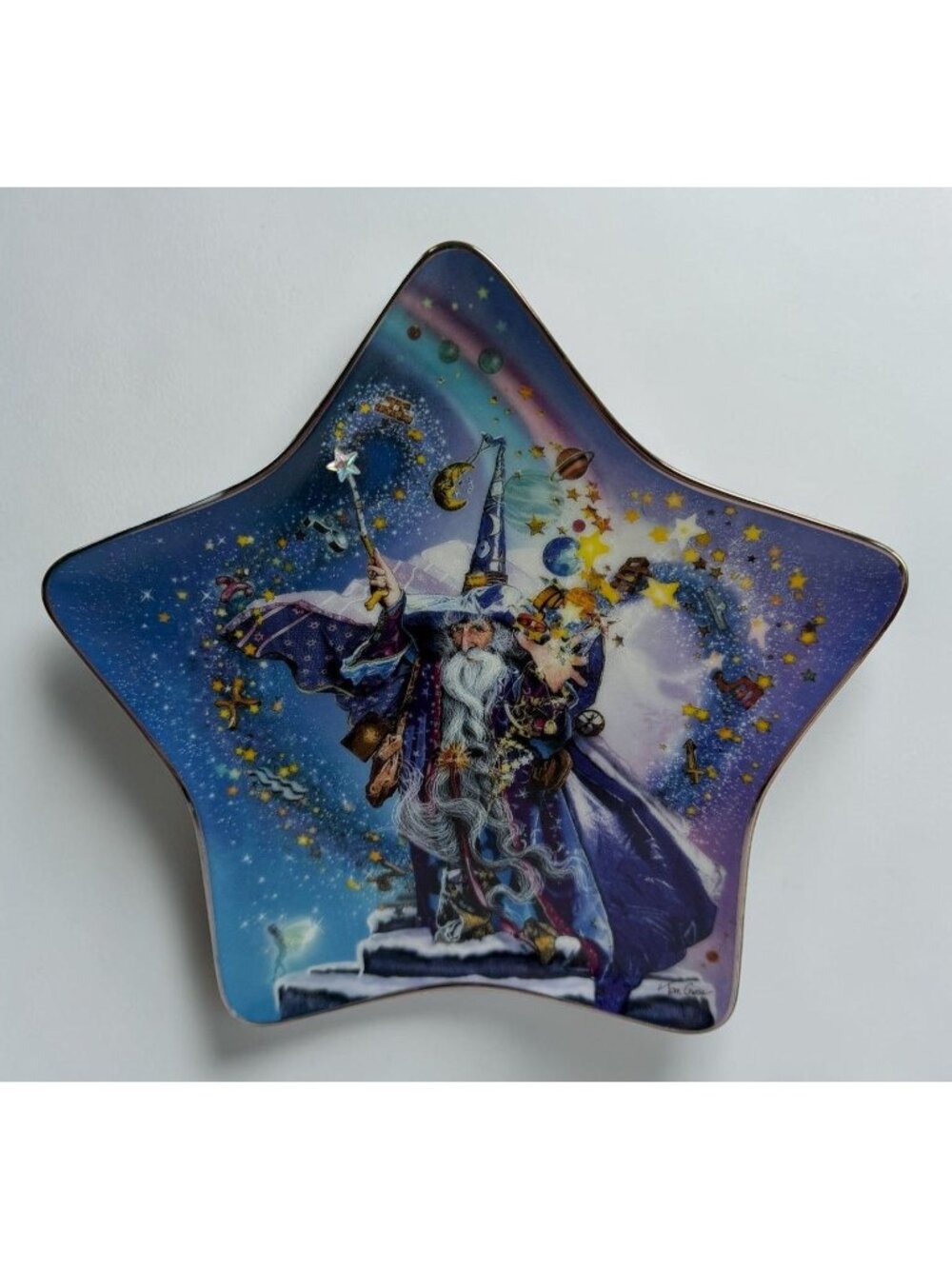 Tom Cross Star Wizard Collector Plate Franklin Mint Cosmic Fantasy Embellished